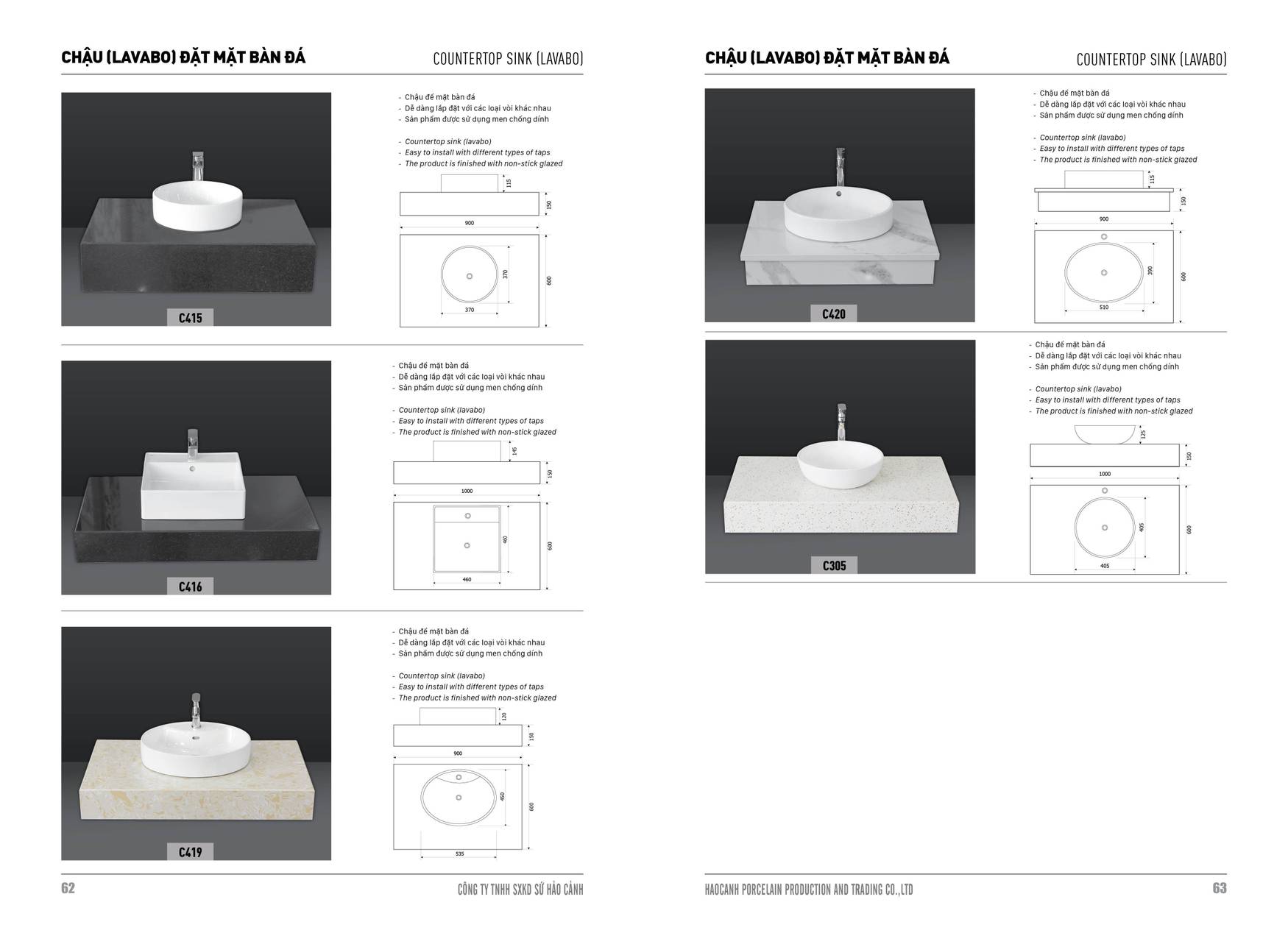 Bảng giá và Catalogue Thiết bị vệ sinh Hảo Cảnh HC mới nhất 2025 /Page 32